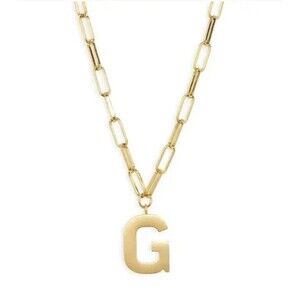 Kate Spade Necklace Letter G Initial This Line 16-18" Brushed Gold Tone Chain